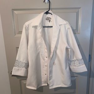 Beau Tiki Iolani Lace Hawaiian cabana shirt VINTAGE